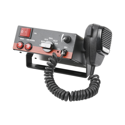 Sirena Vehicular de 100W de Potencia, Con Switch Giratorio de 6 posiciones, Micrófono de Uso Rudo e Interconexión a Radio — EPCOM INDUSTRIAL SIGNALING · SKU X-ELS-100
