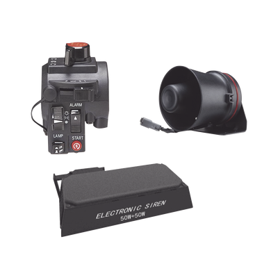 Kit para motocicleta EPCOM INDUSTRIAL, sirena/bocina de 100 Watt y controlador — EPCOM INDUSTRIAL SIGNALING · SKU KITMOTOEPCOM2