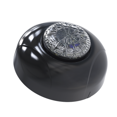 Estrobo Oculto de 12 LED, Brida negra, 12 Vcd, Clara, Lente transparente — SIGNALPRO · SKU SPF12W
