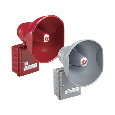 AudioMaster® Altavoz de bocina reentrante para megafonía y anunciamiento publico, 30W de Potencia, Listado contra incendios UL, Color Gris — FEDERAL SIGNAL INDUSTRIAL · SKU AM302