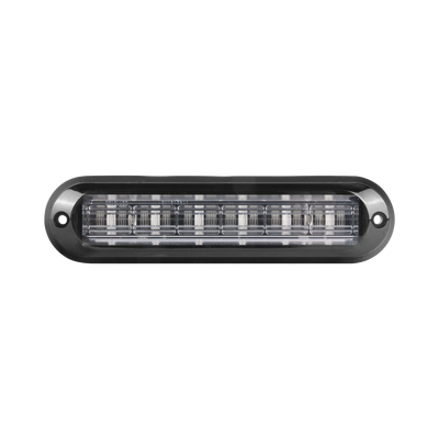 Luz Auxiliar Ultra Brillante  IP67 de 6 LEDs, Color Rojo, con mica transparente y bisel negro — EPCOM INDUSTRIAL SIGNALING · SKU XLT1835R