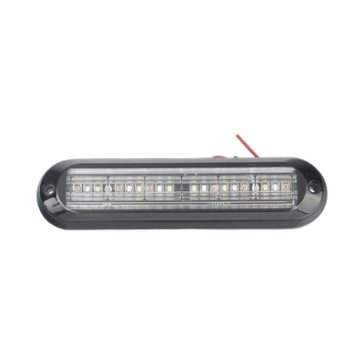 Luz Auxiliar, Ultra Brillante, IP67, 18 LEDs, Tricolor, Color Rojo/Claro/Azul, con mica transparente y bisel negro — EPCOM INDUSTRIAL SIGNALING · SKU XLT1835RWB