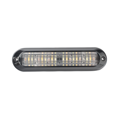 Luz Auxiliar, Ultra Brillante, IP67, 18 LEDs, Tricolor, Color Rojo/Claro/Ambar, con mica transparente y bisel negro — EPCOM INDUSTRIAL SIGNALING · SKU XLT1835RWA
