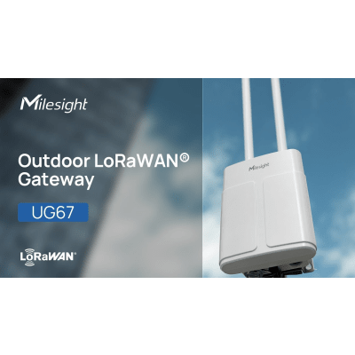Gateway LoRaWAN para exterior, de largo alcance, con modulo SIM — MILESIGHT · SKU UG67L08GL915M