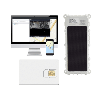KIT Dispositivo de Seguimiento de Activos / Protección IP67 /  Recargable Li 9600 mAh / LTE Cat-M1/NB-IoT / Tamaño Compacto / Funciona con Energía Solar / + EPCOMGPSCODE + SIM500MB2Y — TopFlyTech · SKU TLP2SFBKITCODE
