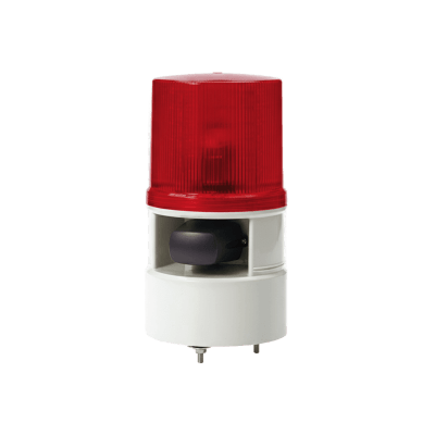  Luces de advertencia color Rojo con sirena incorporada con 5 tonos máx. 105 dB en 12-24 VCD — QLIGHT · SKU S125DML-WS-012024-R