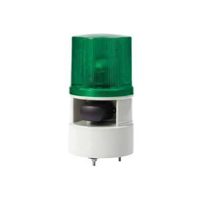  Luces de advertencia color Verde con sirena incorporada con 5 tonos máx. 105 dB en 110 VCA — QLIGHT · SKU S125DML-WS-110220-G