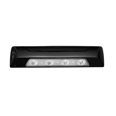 Luz de Escena, 4 led, Bisel Blanco, 12–24vcd, Led Blanco y Lente Transparente — SIGNALPRO · SKU SPW12-B