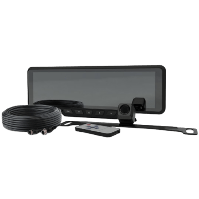 Sistema alambrico de reversa con camara y monitor de 9 pulgadas, Incluye cámara para placa de 170° — ECCO · SKU EC4211BK