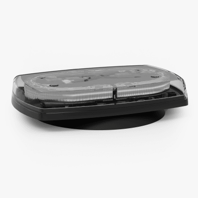 Mini torreta de 48 LED 10" Ámbar/Claro, Lente Transparente, Imán y Encendedor de Vehículo — ECCO · SKU 5540CAC-VM