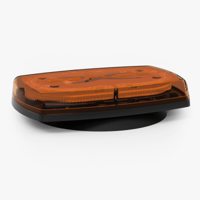 Mini torreta de 24 LED 10" Ámbar, Lente Ámbar , Imán y Encendedor de Vehículo — ECCO · SKU 5540A-VM