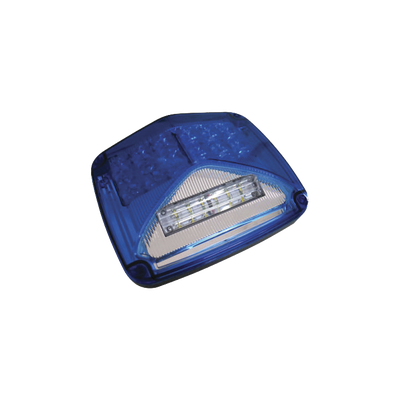 Luz de advertencia de 8 X 6", Color Azul, Con Luz de Trabajo Clara, Ideal para Ambulancias — EPCOM INDUSTRIAL SIGNALING · SKU XLTE1755B