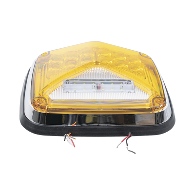Luz de Advertencia de 8 X 6", Color Ámbar, Con Luz de Trabajo clara, Ideal para Ambulancias — EPCOM INDUSTRIAL SIGNALING · SKU XLTE1755A