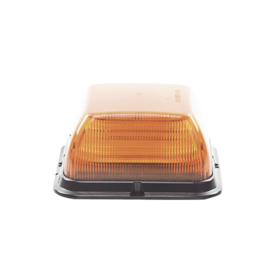 Baliza LED Cuadrada, base de polipropileno reforzado, perfil medio, 12-24 VCC, 24 patrones de destellos, ámbar — ECCO · SKU EB7185AAA