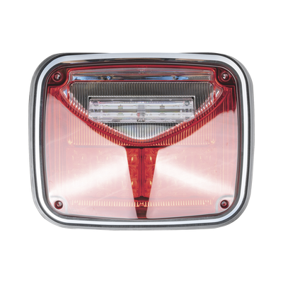 Luz de advertencia de 8 X 6", Color Rojo, Con Luz de Trabajo Clara, Ideal para Ambulancias — EPCOM INDUSTRIAL SIGNALING · SKU XLTE1755R