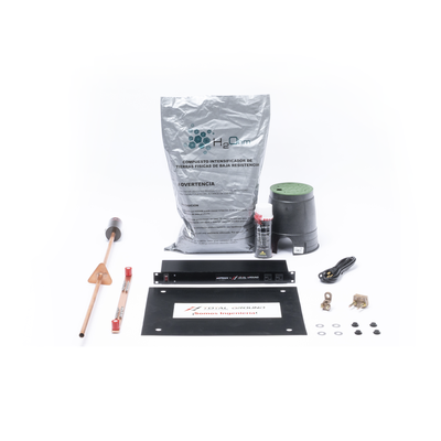Kit de Tierra Física Recomendada para Cuartos de Telecomunicaciones de Bajo Consumo — TOTAL GROUND · SKU KIT-VARI-SITE