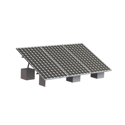 Montaje para 3 Panel Solar, Riel "8" de 4050mm para Módulos con Espesor de 35mm, Velocidad de Viento Máx. 136km/h (20° a 45°) — EPCOM POWERLINE · SKU VEKTOR8R3M