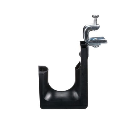 Sujetador STRONGHOLD tipo J (J-Hook), Con Abrazadera de Tornillo para Montaje, Hasta 46 Cables Cat6, Nylon 6.6, Color Negro, 1 pieza — PANDUIT · SKU JP2SBC50RB-L20