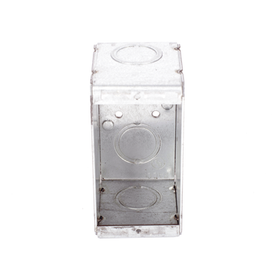 Caja (Chalupa) Multigang de 1 Gang/ Profundidad de 2-1/2 Pulgadas (6.35 cm)/ 8 TKO (1/2 y 3/4). — RACO · SKU HUB-690
