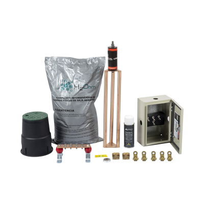 Kit de tierra Física Modelo TG45K con Electrodo Magnetoactivo 50 x 11.5 cm, Capacidad Max: 45 AMP — TOTAL GROUND · SKU KIT-MASTER-45K-V2