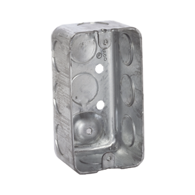 Caja (Chalupa) 4x2"/ Profundidad 1-7/8"/ 10 Entradas de 1/2"/ Troquelada.  — RACO · SKU HUB-660
