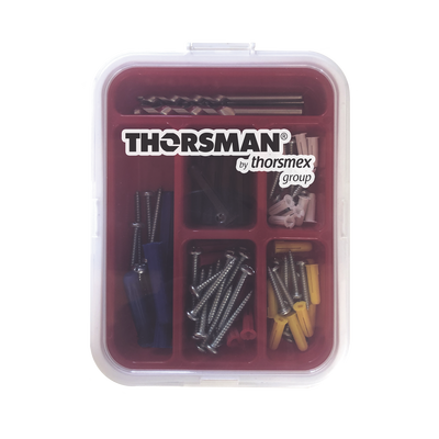 Kit para Sistemas de Fijación en Concreto, Taquetes con doble expansión y guía incluida para fácil instalación (104 piezas) — THORSMAN · SKU TH-KIT-FC