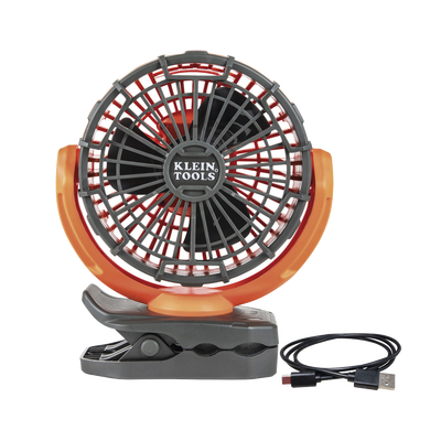 Ventilador Inalámbrico-Portátil Recargable Ideal para el Trabajo. Montable por Pinza o por Potentes Imanes. Incluye cable USB-C — KLEIN TOOLS · SKU PJSFM1