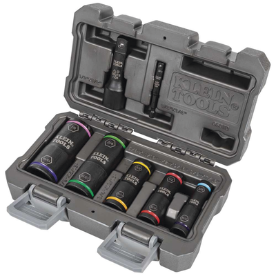 Juego de Dados de Impacto de 7 piezas, Medidas: 3/8 x 7/16'', 1/2 x 9/16'', 5/8 x 11/16'', 3/4 x 13/16'', y 7/8 x 15/16'' — KLEIN TOOLS · SKU 66070