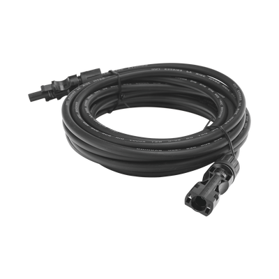Cable Fotovoltaico 2.5 m, Negro, Calibre 10 AWG con Terminales MC4 en Ambos Extremos — EPCOM POWERLINE · SKU CBLMC42P5MBLKV2