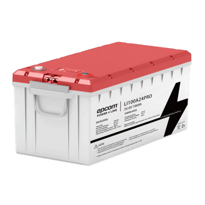 Batería LiFePO4, 2.56 kWh, 25.6V, 100AH / Con BMS Integrado / Vida Útil de más de 3500 Ciclos / Conector RS485 y CAN — EPCOM POWER LINE BY RITAR · SKU LI100A24PRO
