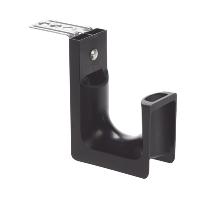 Sujetador STRONGHOLD tipo J (J-Hook), Con Soporte para Montaje en Techo, Para 46 Cables Cat6, Nylon 6.6, Color Negro, 1 pieza — PANDUIT · SKU JP2CMB-L20
