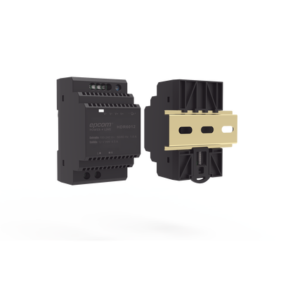 Fuente de Poder Industrial Entrada: 100-240 Vca / Salida: 15 Vcc/ 4 A/ 60 W/ Riel Din  — EPCOM POWERLINE · SKU HDR-6012
