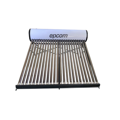 Bóiler Solar de 240L, Baja Presión con 24 Tubos de Vacío de Mayor Resistencia y Termotanque Inoxidable de Grado Alimenticio 240 L Resistentes a Granizo de Hasta 25 mm/ l, Incluye Anodo de Magnesio — EPCOM · SKU STELPWH240