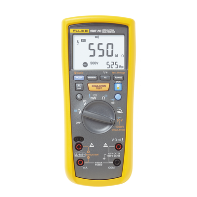 Multímetro de Aislamiento 0.01 MΩ - 2GΩ . Prueba de 50V - 1000V. Compatible con FLUKE CONNECT · SKU FLUKE-1587FC/MXBR