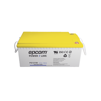 Batería de GEL PURO OPzV / 12 V @ 150 Ah / Ciclo profundo / Uso en Aplicaciones Fotovoltaicas y de Respaldo — EPCOM POWERLINE · SKU PG12150
