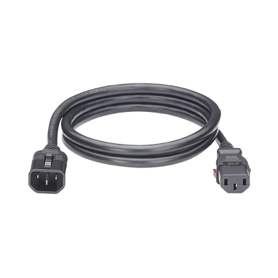 Cable de Alimentación Eléctrica Con Bloqueo de Seguridad, de IEC C14 a IEC C13, 1.2 Metros de Largo, Color Negro, Paquete de 10 Piezas — PANDUIT · SKU LPCA12-X