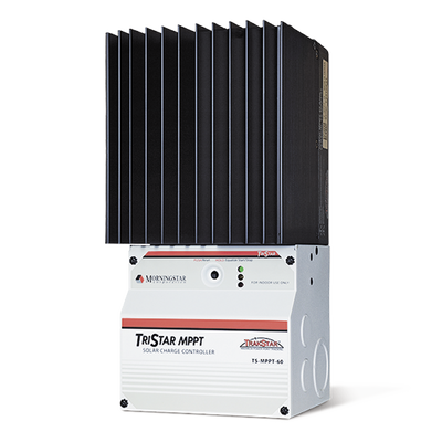 Controlador de Carga MPPT de 60A 12/24/36/48 V, Máximo Voltaje de Circuito Abierto Voc 150Vcc — MORNINGSTAR · SKU TS-MPPT-60