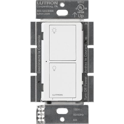 (Caseta Wireless) Interruptor Inteligente On/Off, No requiere cable neutro. 5A /120-277V — LUTRON CASETA WIRELESS · SKU PD5WSDVWH
