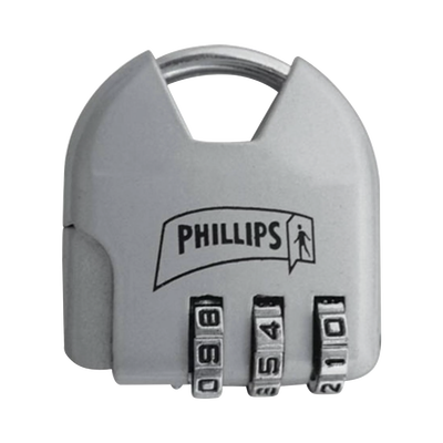 Candado de Combinación Ajustable / No Requiere Llave / Color Natural. — PHILLIPS-ASSA ABLOY · SKU MX2326