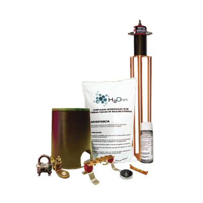Kit de Tierra Física con Electrodo TG100AB y accesorios de instalación. — TOTAL GROUND · SKU KIT-MASTER-100AB