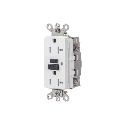 Contacto GFCI 20 A 125 V / Resistente a Intemperie / A prueba de manipulaciones / Color Blanco (Nema 5-20R) / Grado Industrial. — HUBBELL · SKU HUB-GFS-G5362-W