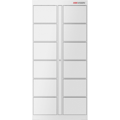 Locker Inteligente de Expansión con 12 Espacios / Requiere Locker Maestro / Comunica al Maestro por RS485 — HIKVISION · SKU DS-KLB2-12