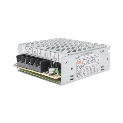 Fuente de Poder Industrial Conmutada 50W de Potencia, 24Vcc, 2.2A — MEANWELL · SKU RS-50-24