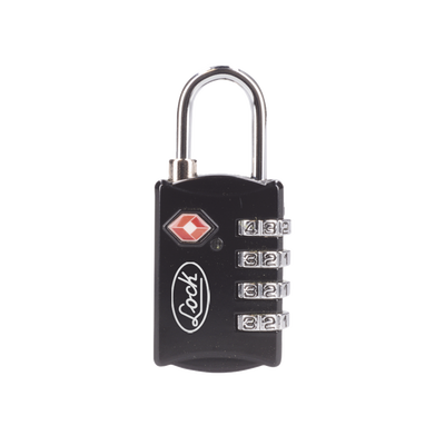 Candado de Combinación Maletero Negro TSA / Medida 30 mm/ / Nivel de seguridad 3 / Discos Programables. — LOCK · SKU SYS-54CA