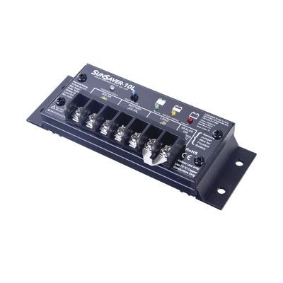 Controlador de Carga Solar SunSaver PWM 10 A / 12 VCC / Encapsulado Epóxico / Clase 1 Div 2 / Compensación de Temperatura — MORNINGSTAR · SKU SS-10L-12V