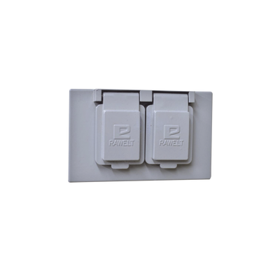 Tapa Dúplex Horizontal con Contratapa / Auto-cierre de aluminio Tipo RR / Placa Intemperie — RAWELT · SKU TR-0611