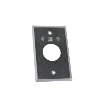 Tapa rectangular aluminio para contacto de 35.2 mm, tipo RR a prueba de intemperie. — RAWELT · SKU TR-0425