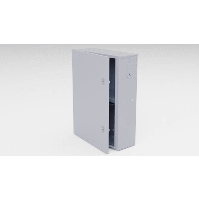Gabinete para instalación de 2 Baterías , Fabricado en Lámina Galvanizada, Accesorios para poste (No incluidos) — EPCOM INDUSTRIAL · SKU GBP02