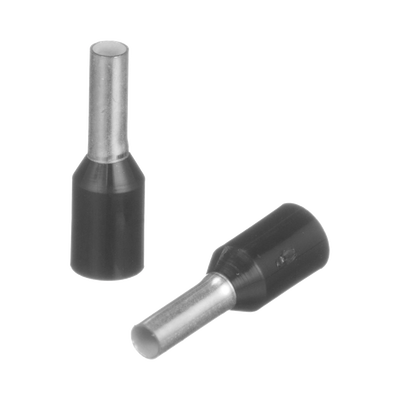 Ferrule Aislado Para Cables 16 AWG, PIN de 6 mm de Longitud, Mango Color Negro, Paquete de 500 Piezas. — PANDUIT · SKU FSD78-6-D