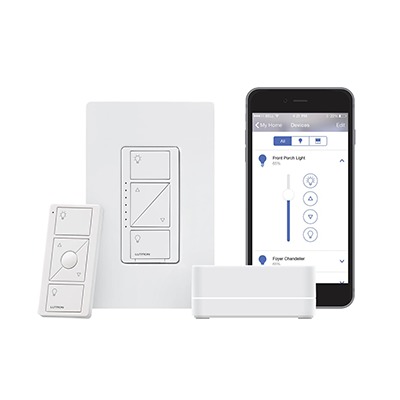 (Caseta Wireless) Kit Hub PRO controlador, atenuador, control remoto y tapa. — LUTRON CASETA WIRELESS · SKU PBDGPROPKG1W